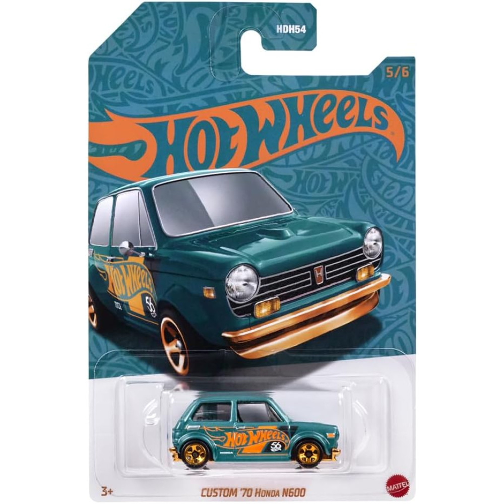 ホットウィール　CUSTOM ‘70 HONDA N600 Машинка Hot Wheels Custom '70 Honda N600 (2024 Green and Gold